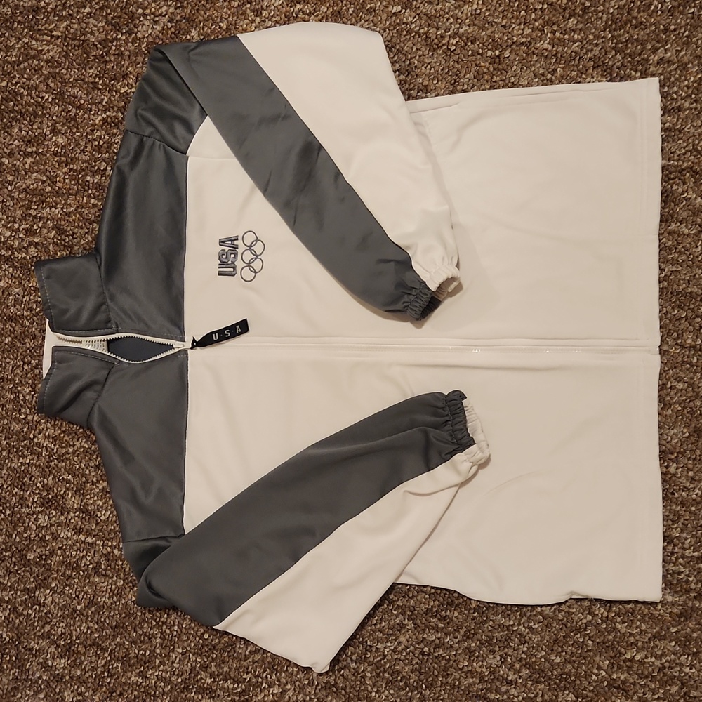 USA Olympics White and Gray Jacket